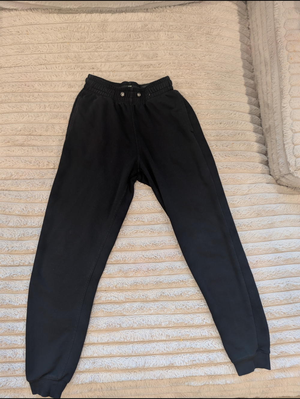 H&M Men's Black Jogger Sweatpants Regular Fit Elastic Waist Size XS
